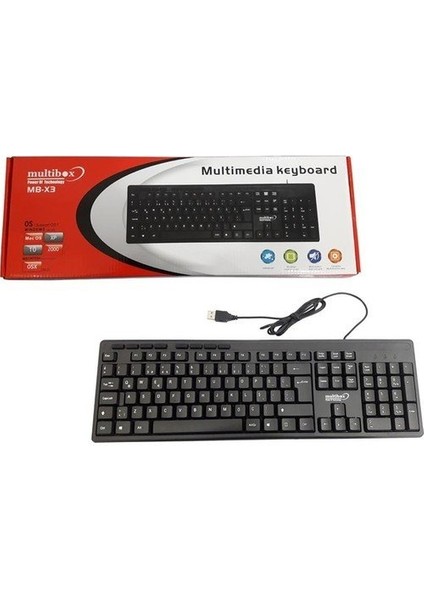 Multıbox Mb-X3 USB Q Su Geçirmez Klavye