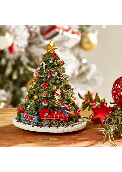New Year Tree Müzikli Yılbaşı Obje 15 cm
