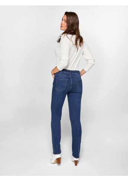 Kadın Normal Bel Normal Boy Straight Jean Pantolon fırsatları