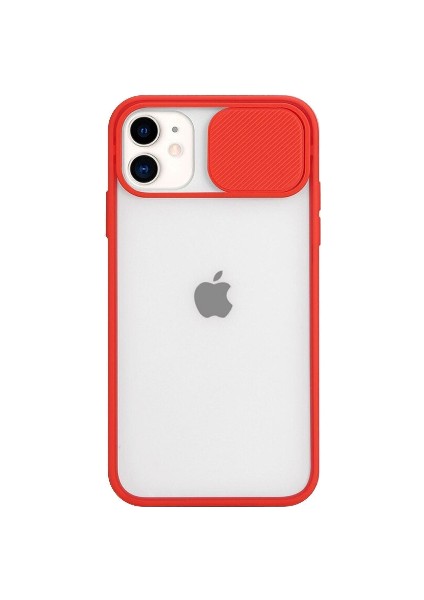 Apple iPhone 11 6.1" Uyumlu Sürgülü Kamera Koruyuculu Darbe Önleyici Silikon Kılıf