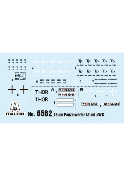 6562S 1/35 15CM. Panzerwerfer 42 Auf Sws Yarı Paletli Askeri Araç Demonte Plastik Maketi