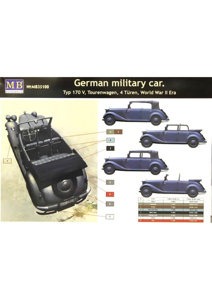 35100 1/35 German Military Car, Typ 170 V, Tourenw fiyatları