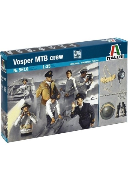 5616S 1/35 Vosper Mtb Torpido Botu Mürettebat Figürleri Demonte Plastik Maketi