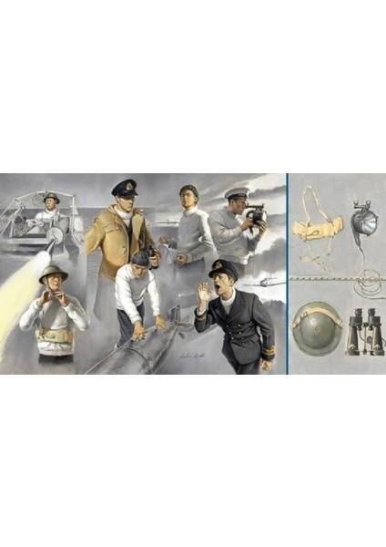 5616S 1/35 Vosper Mtb Torpido Botu Mürettebat Figürleri Demonte Plastik Maketi