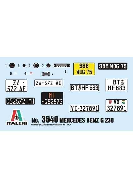 3640S 1/24 Mercedes-Benz G230 Jeep Demonte Plastik Maketi