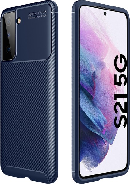 Samsung Galaxy S21 Fe 5g Için Karbonfiber Yumuşak Tpu Silikon Shockproof Koruma Kılıf Kapaklı (Yurt Dışından)