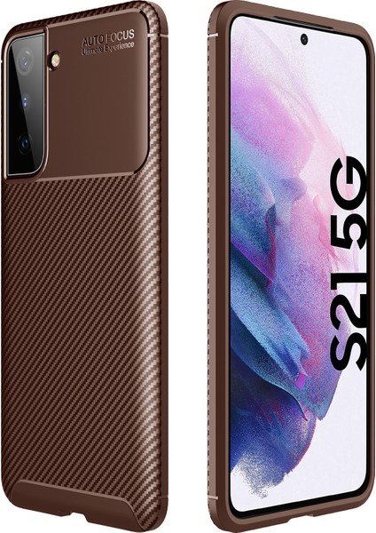 Samsung Galaxy S21 Fe 5g Için Karbonfiber Yumuşak Tpu Silikon Shockproof Koruma Kılıf Kapaklı (Yurt Dışından)