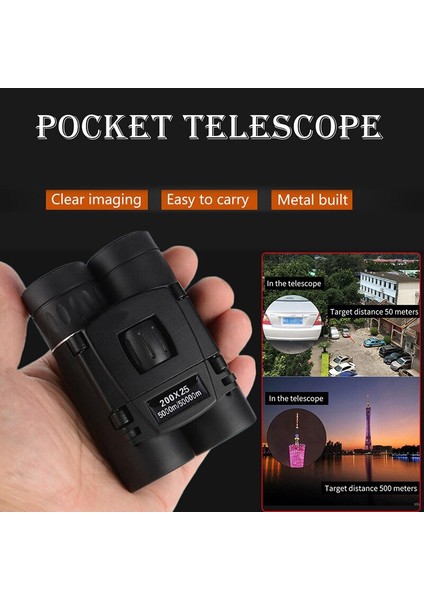 Hd 50000M Dürbün Teleskop Düşük Işık Gece Görüşlü Uzun Menzilli Katlanır (Yurt Dışından)