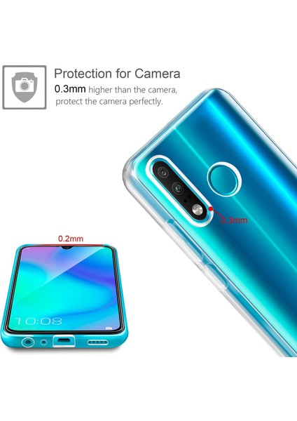 Huawei P30 Lite Kılıf Şeffaf Süper Silikon Kılıf + Esnek Nano Cam modelleri