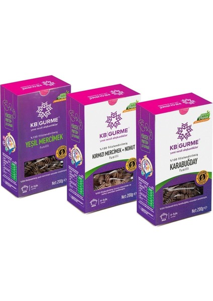 Glutensiz Mega Avantaj Set Fusulli Makarna 200 gr x 3