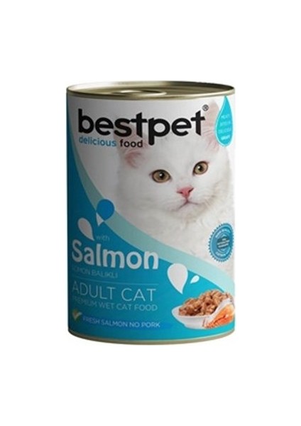 Bestpet Somonlu Konserve Yetişkin Kedi Maması 400 gr