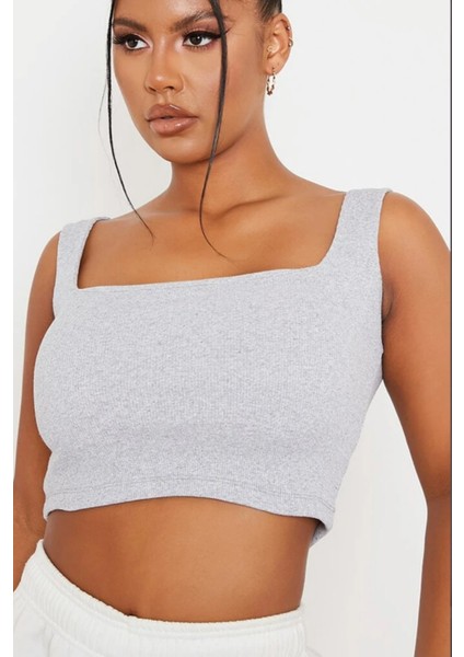 Kaşkorse Kumaş Askılı Bodycon Crop modelleri