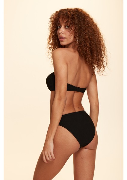Leona Düğümlü Soft Straplez Bikini Tek Üst Siyah 229118