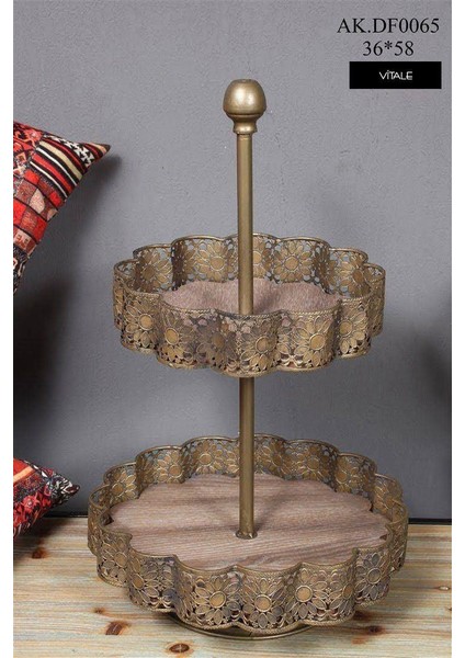 Metal Katlı Kurabiyelik Bronz AK.DF0065