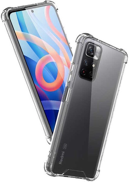 Xiaomi Poco M4 Pro 5G Kılıf Şeffaf Nitro Anti Shock Kapak Renksiz