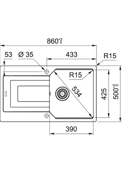 Ubg 611-86 Urban 86 cm Tezgah Üstü Sahara Granit Eviye fiyatları