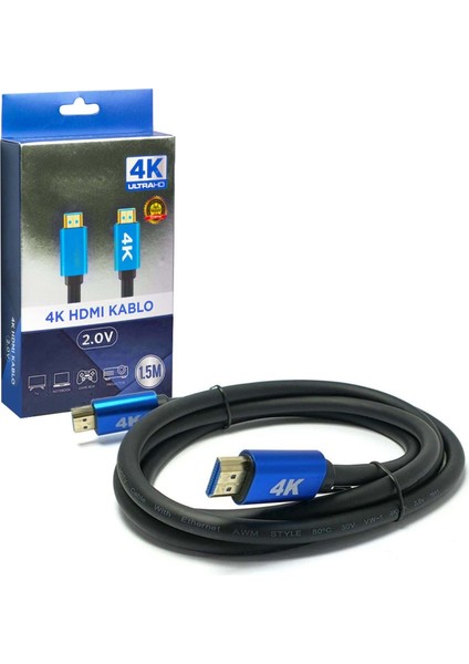 HDMI Kablo Gold 2.0V 2K 4K HDTV 1.5 mt SE-015M4K fiyatları