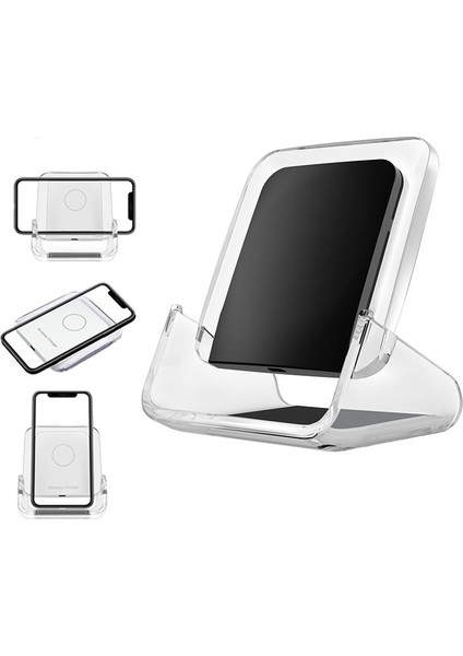 Telefon Dikey Tutucu Kablosuz Şarj Siyah