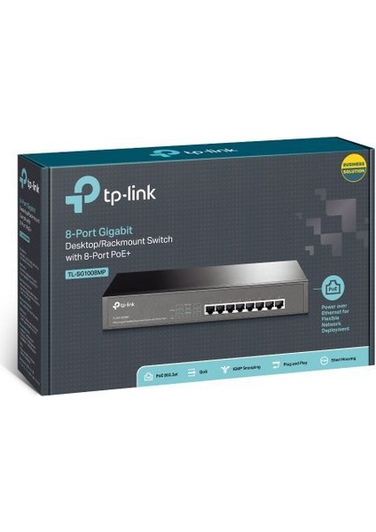 SG1008MP 8port Gigabit Poe 153W Metal Kasa Switch