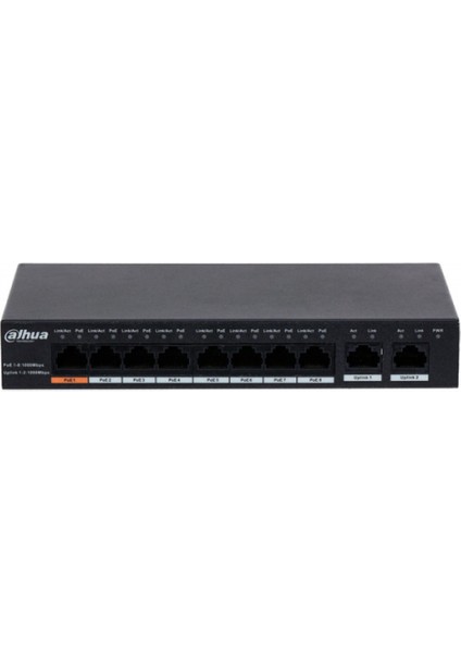 PFS3010-8GT-96 8ge Poe Port (8xpoe 96W) 2ge Uplink Yönetilemez Switch