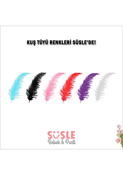 Şeffaf Balon İçi Kuş Tüyü, 100 Adet - Pembe indirimleri