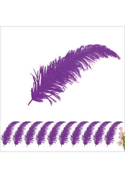 Şeffaf Balon İçi Kuş Tüyü, 100 Adet - Mor