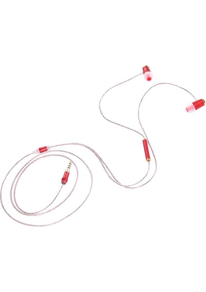 1.2 M Kablolu Kulaklık Kulak Kulakiçi Kulaklık Metal Hifi Kulaklıklar Kırmızı (Yurt Dışından)