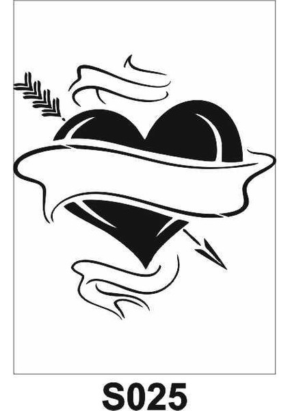 Karışık Desenler Stencil Şablon 20 x 20 cm S-025
