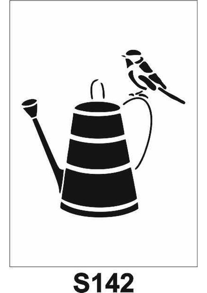 Karışık Desenler Stencil Şablon 25 x 25 cm S-142