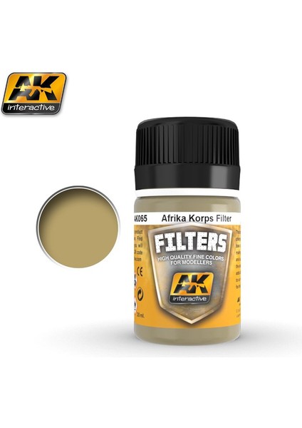 065 35 Ml. Afrika Korps , Filters Serisi Enamel Maket Boyası