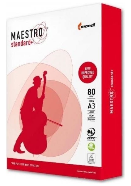 Maestro A3 Fotokopi Kağıdı 80GR 1 Koli 5 Paket 2500 Sayfa
