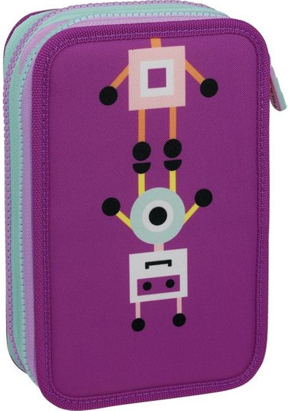 081264HBP Mutlu Robot Setli Kalem Çantası modelleri