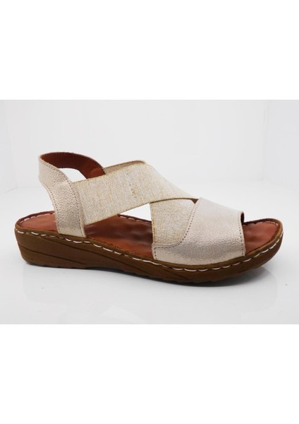 359 Hakiki Deri Confort Casual Anatomik Bayan Sandaleti