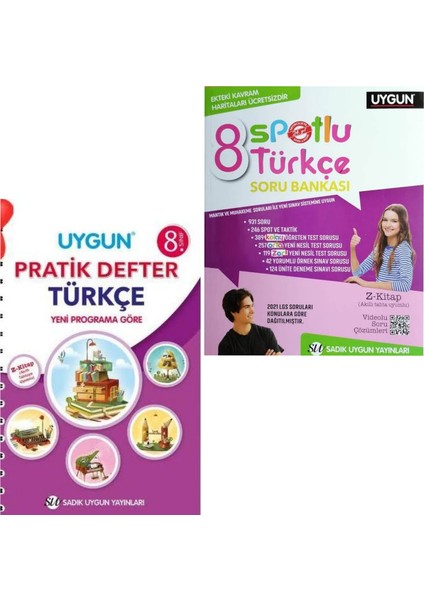 8. Sınıf Türkçe Spotlu Soru Bankası + 8. Sınıf Türkçe Pratik Defter