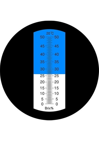 Refraktometre 0..50 °bx Meyve Suyu / Bira Mayası / Reçel / Konsantre Şeker Çözeltileri Ölçer