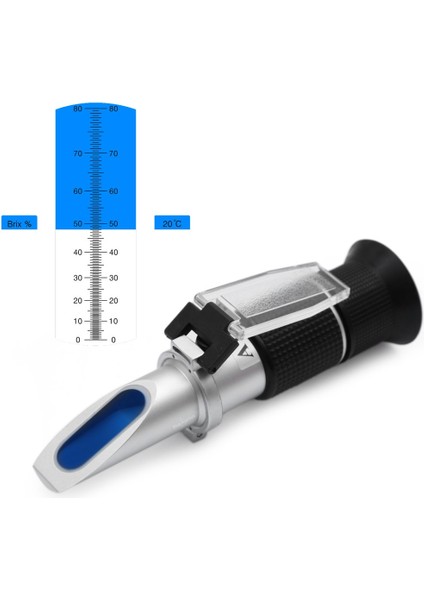 Refraktometre 0..80 °bx Meyve Suyu / Reçel / Gıda Endüstrisi Ölçer