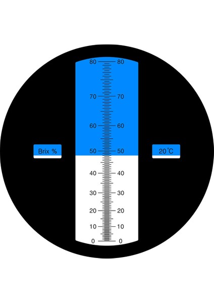 Refraktometre 0..80 °bx Meyve Suyu / Reçel / Gıda Endüstrisi Ölçer