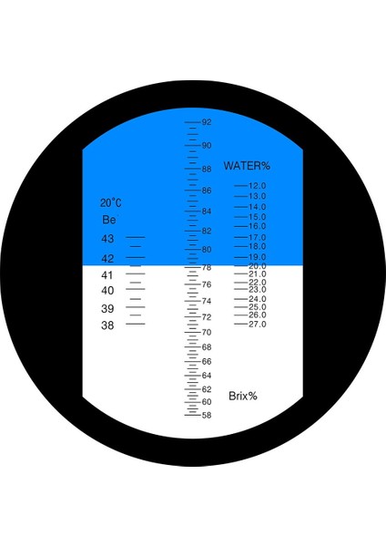 Reçel / Bal / Konsantre Şeker Çözeltileri Ölçer Refraktometre - 58-92% Brix - Bal Kalite