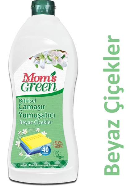 Mom's Green Bitkisel Çamaşır Yumuşatıcısı Beyaz Çiçekleri 750 ml