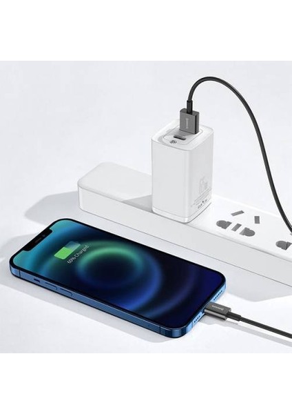1 Metre 2.4A Ultra Hızlı Apple iPhone Uyumlu 13 12 11 Pro Max Şarj Kablosu