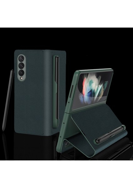 Samsung Galaxy Z Fold3 5g Yatay Deri Telefon Kılıfı (Yurt Dışından)