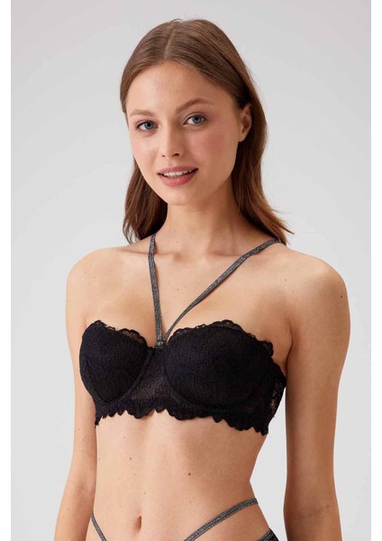 Kadın 4732 Verona Soft Push Up Straplez Tek Sütyen