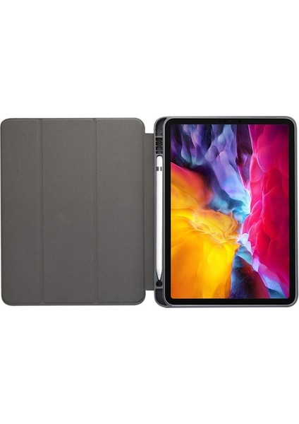 IPAD Pro 11 (2021) Deri Kılıf Siyah Gri