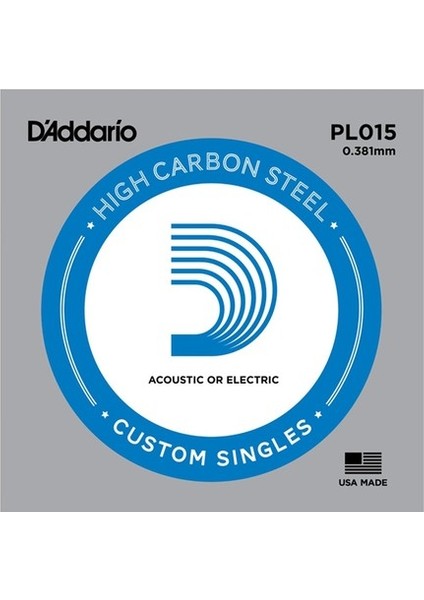 Daddario PL015 Elektro ve Akustik Gitar Tek Tel