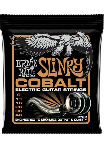 Ernie Ball P02722 Cobalt Elektro Gitar Teli 009