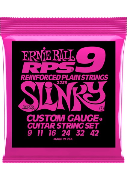 Ernie Ball P02239 Slinky Nickel Wound Takım Tel Elektro Gitar Teli 009