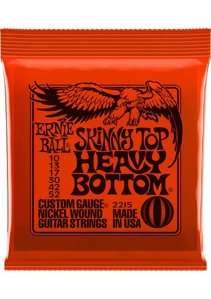 Ernie Ball P02215 Skinny Top Heavy Bottom Nickel 10-52 Elektro Gitar Teli