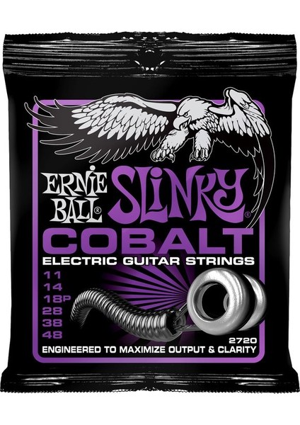 Ernie Ball 2720 Cobalt Power Slinky Takım Tel Elektro Gitar Teli 011