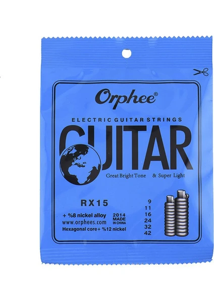 Orphe RX15 Elektro Gitar Teli Takım 009-042