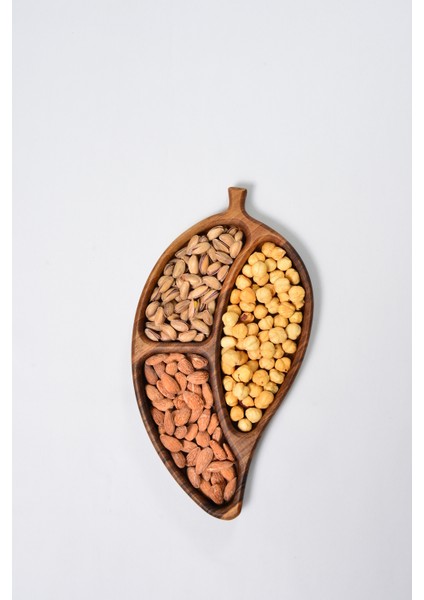 ceviz ahşap yaprak çerezlik & sunumluk modelleri